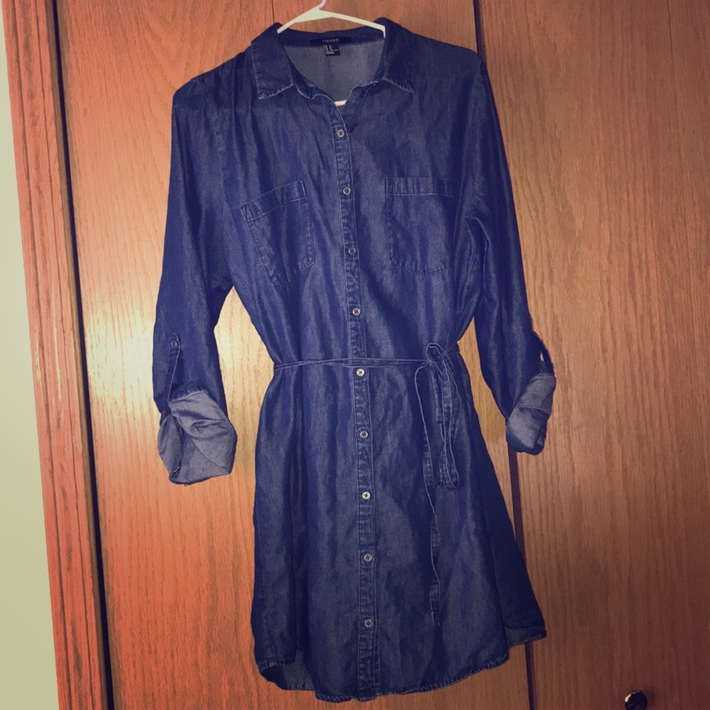 Button Up Denim Dress